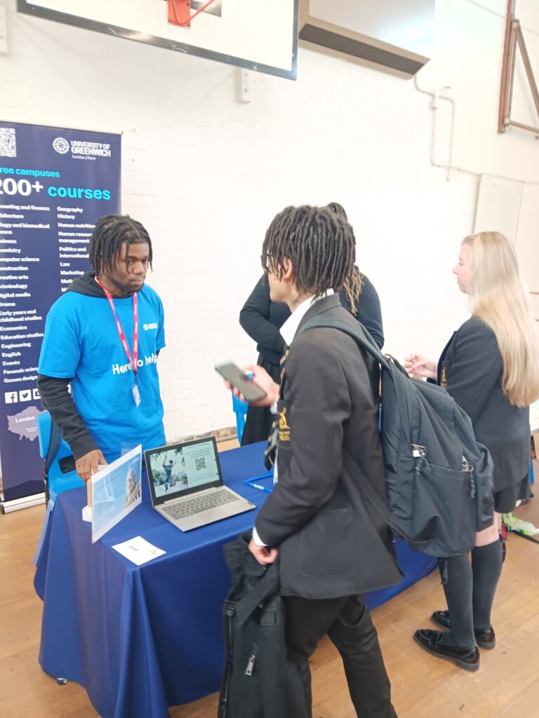 Students at a careers fair