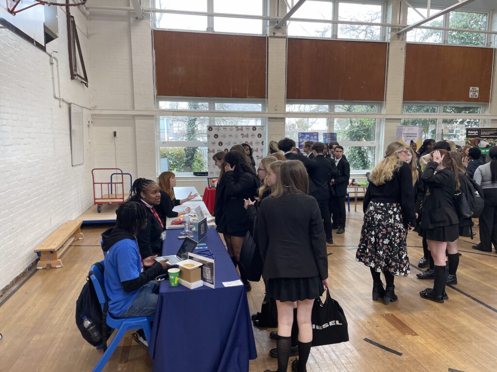Students at a careers fair