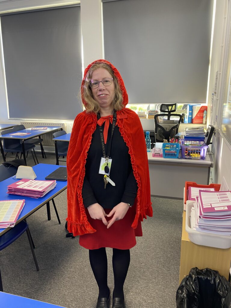 Staff member dressed up for World Book Day 2025