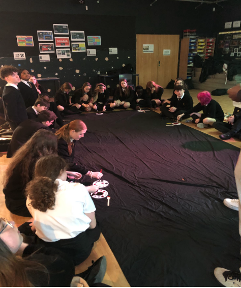 Students partaking in a workshop